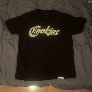 Black and Cream Short Sleeve Tee with Bold Design